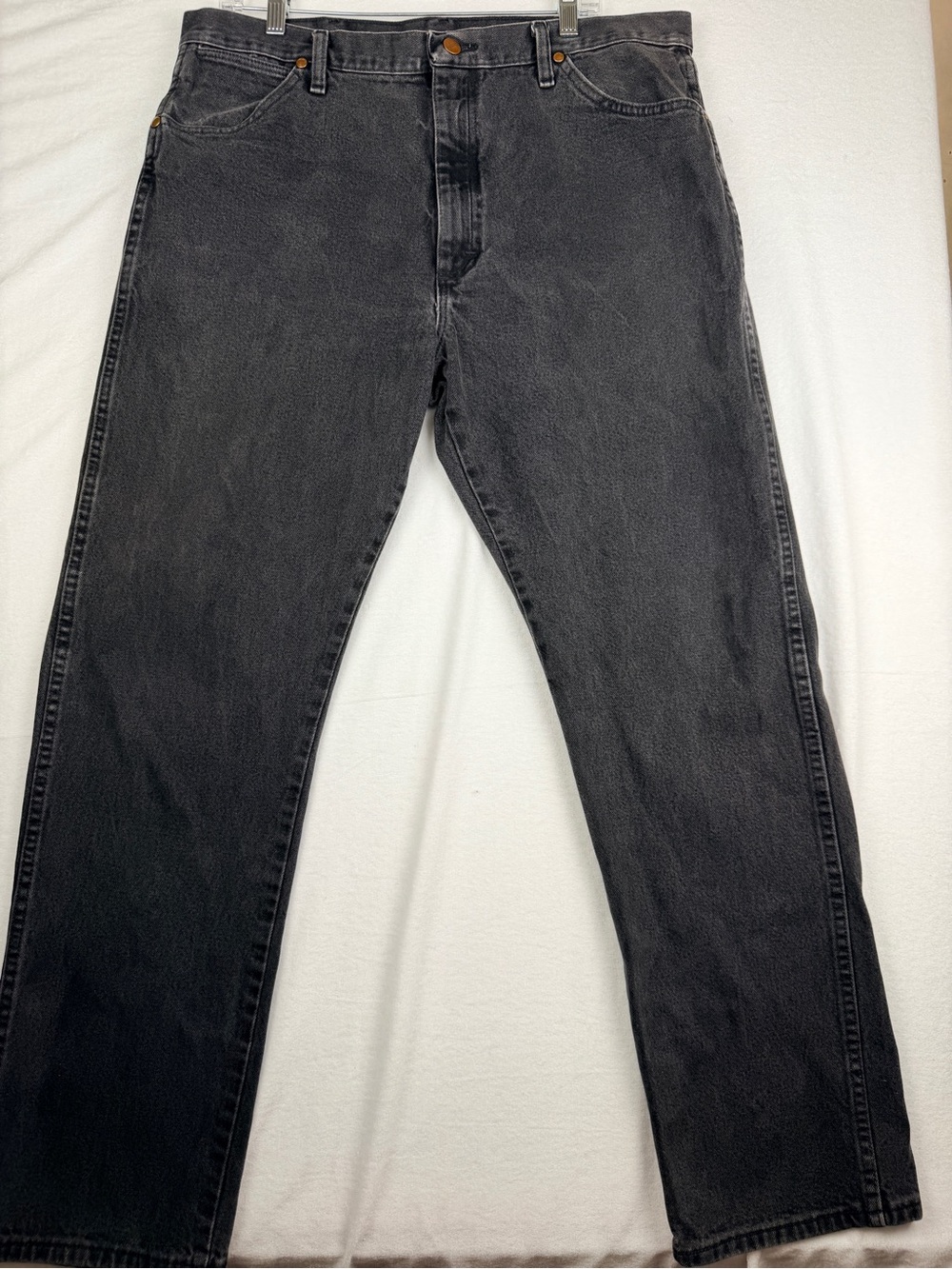 Wrangler Men's Charcoal Black Boot Cut Jeans